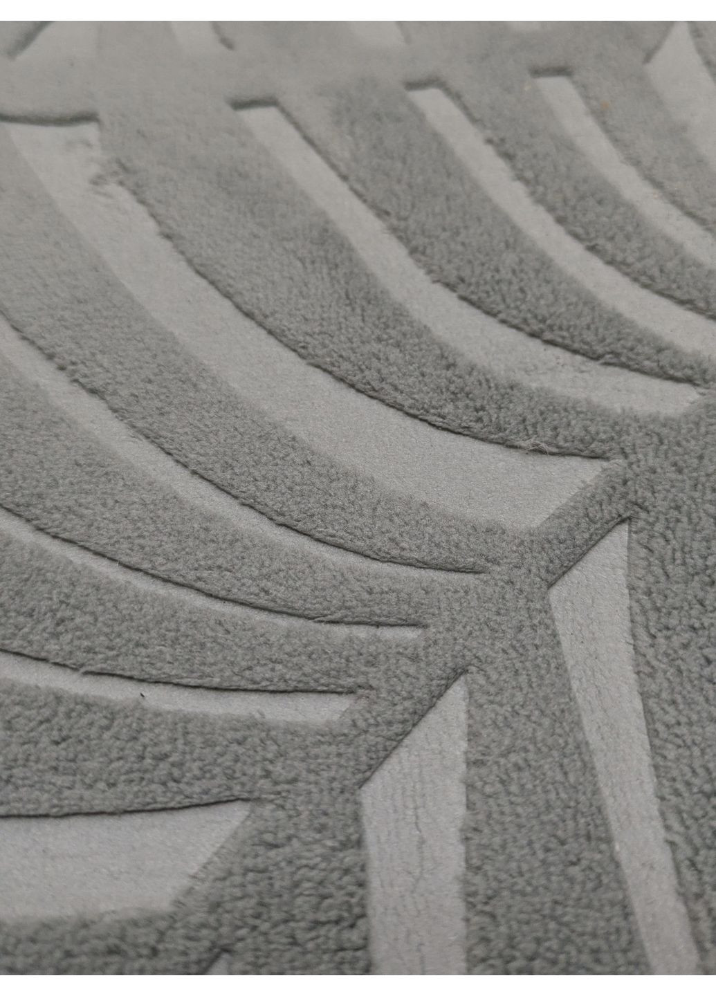 Килимок ванний 50х80см сірий "Листя" No Brand (360900796)