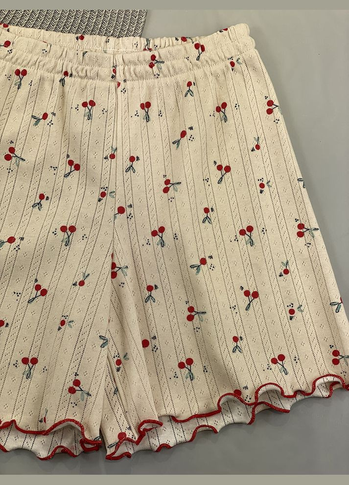 Бежева всесезон легенька піжамка з коротким рукавом для дівчинки Mevis