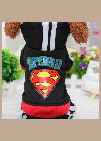 Комбінезон для котів Pet Style "Superman" Чорний S No Brand - (323232368)