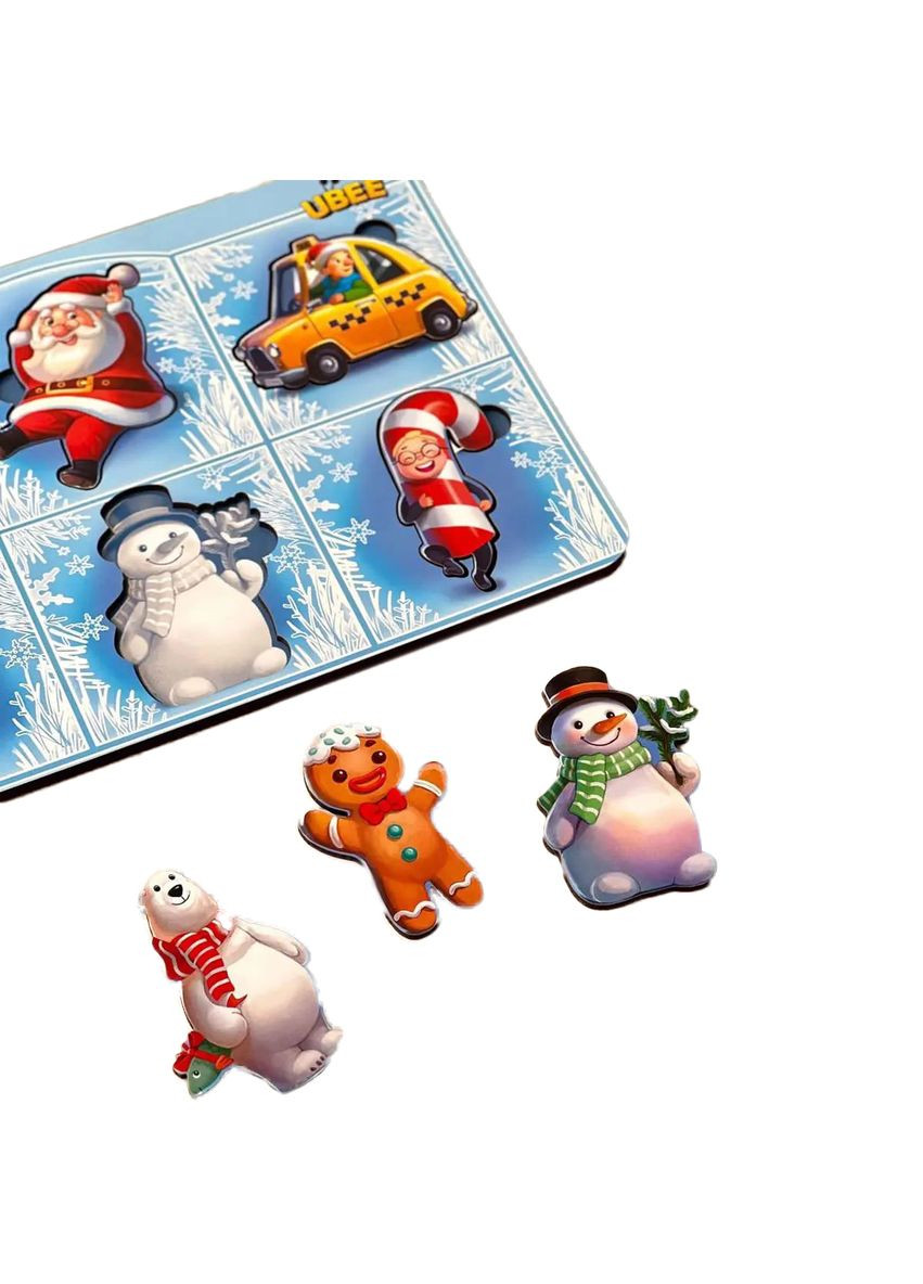 Пазл-сортер Новорічні вкладиші 6 шт (ПСД246) Ubumblebees (364111620)