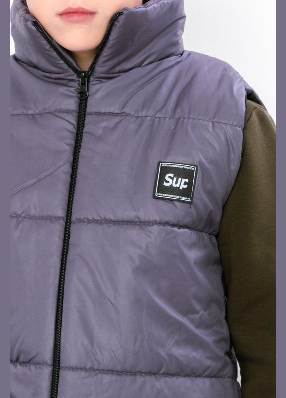 Сірий демісезонний жилетка для хлопчика (p-12156) Носи своє