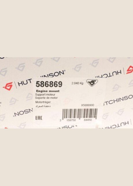 Опора двигуна права 1,5dci Renault Kangoo II (08-) (586869) Hutchinson (342413207)