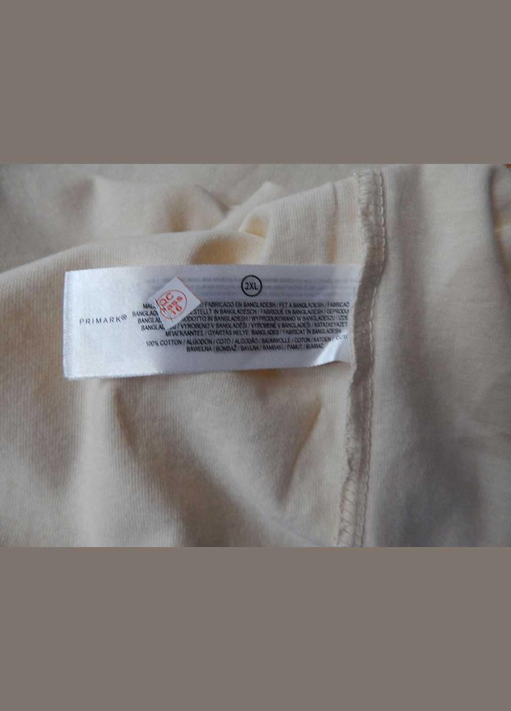 Бежева чоловічі футболки vincent van gogh оригінал р.56 065fmls (тільки у вказаному розмірі, тільки 1 шт) Primark