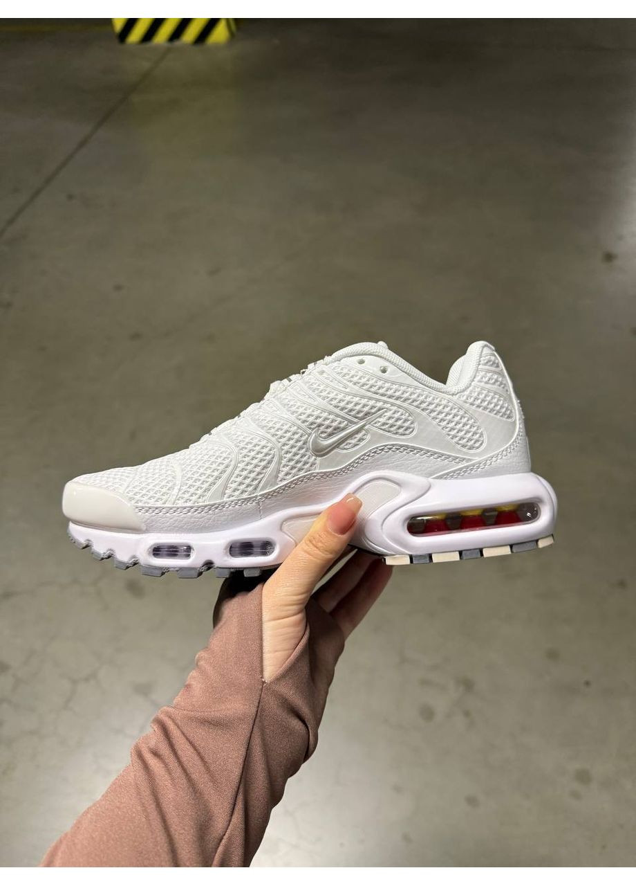 Білі Осінні кросівки чоловічі nike tn white silver найк аір макс тн плюс No Brand