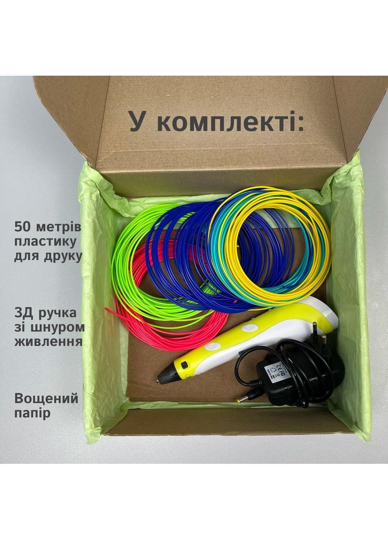 3Д-ручка + 60 м пластика No Brand (364502555)