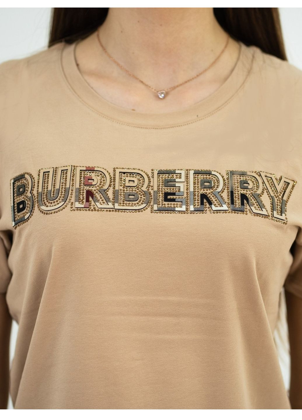 Світло-коричнева літня футболка жіноча Burberry