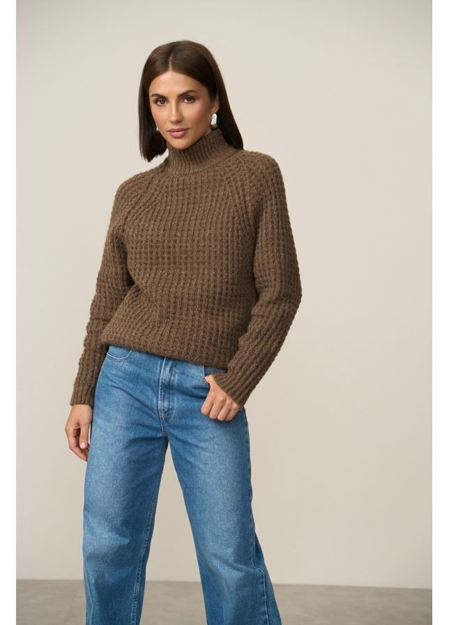 Коричневий демісезонний светр 2878 Bellise