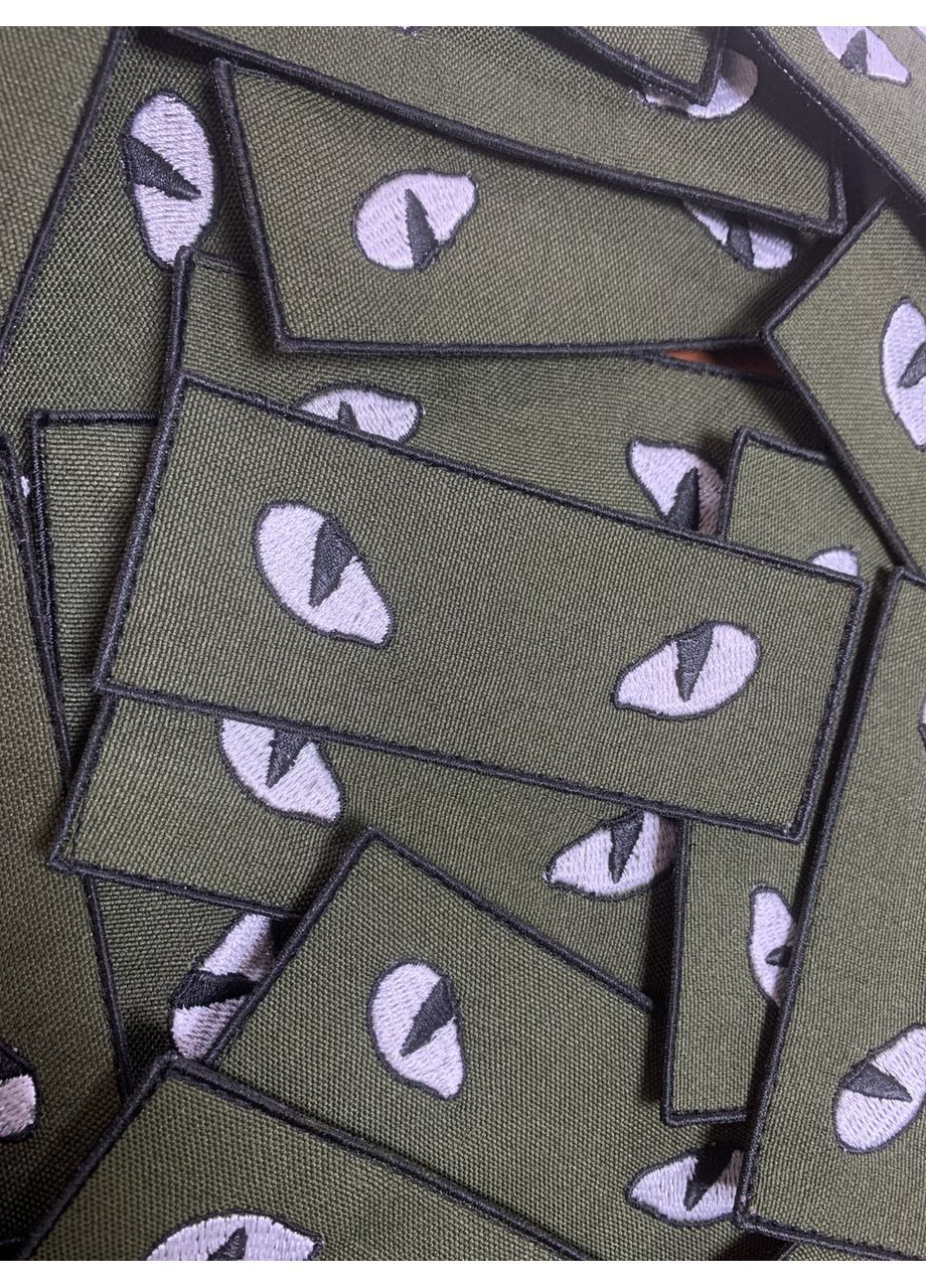 Шеврон Скрытые глаза олива (Форма прямоугольная. На липучке) Размер 10x4см No Brand (369924682)