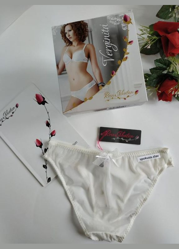Модные трусики слипы 024 цвет шампань размер С. 44,2 Rosa Selvatica (324833280)