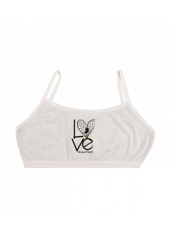 Молочний на тонких бретельках з малюнком Donella бавовна