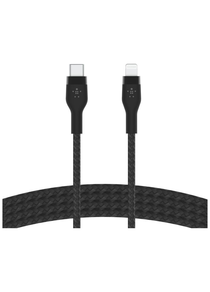 Дата кабель (m495949) Belkin USB-С to Lightning 1.0m BRAIDED SILICONE black (367067178)