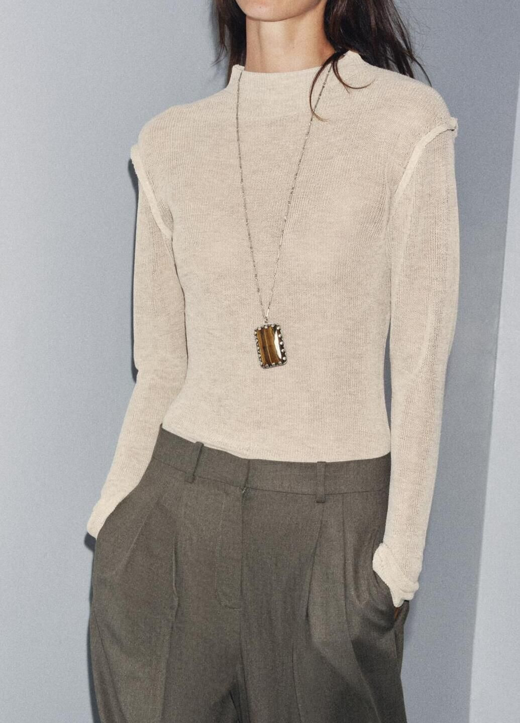 Пісочний демісезонний светр Zara