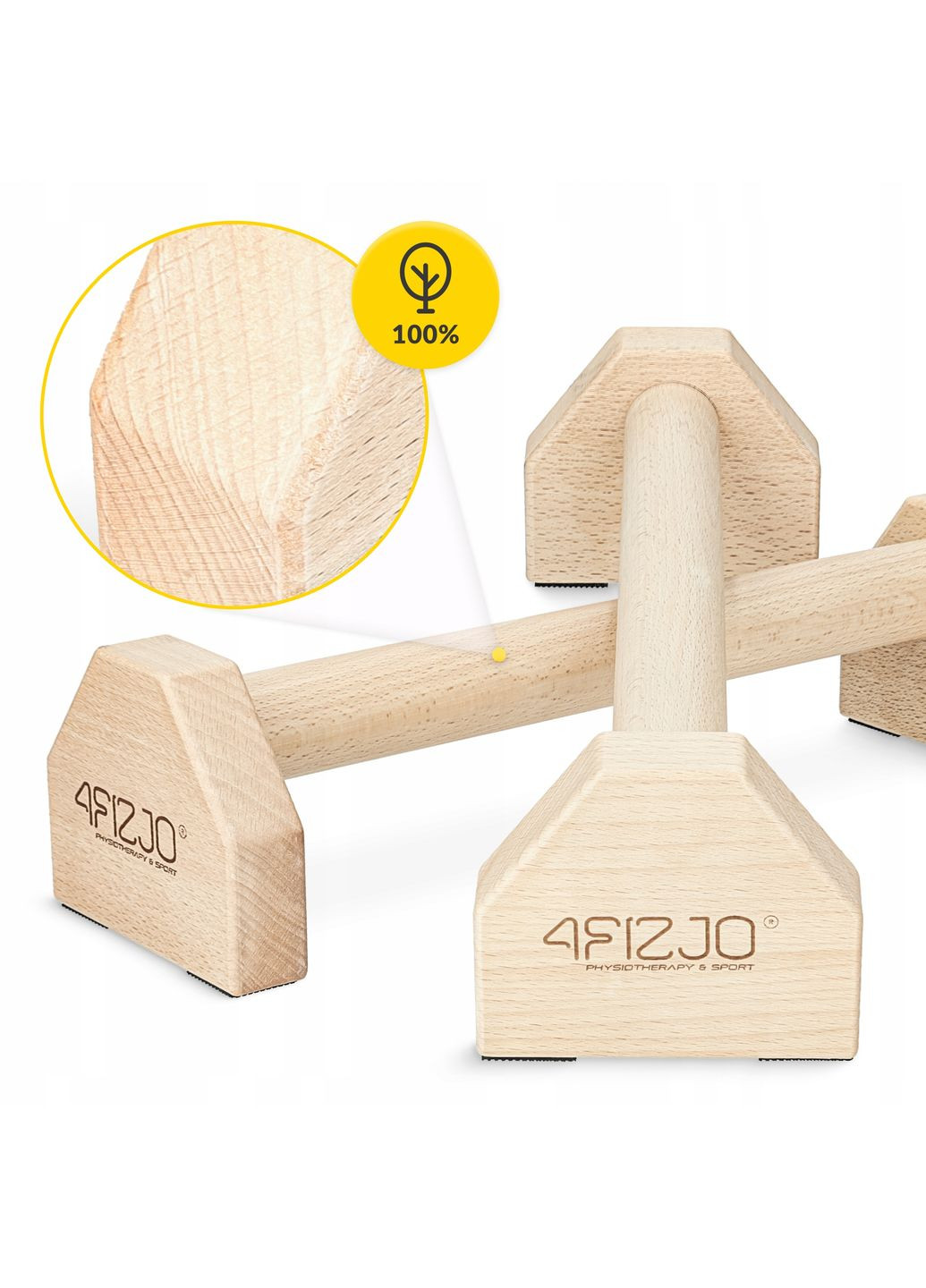 Упоры для отжиманий (паралетсы) 40 см деревянные (P-5905973407045) 4FIZJO (356005962)