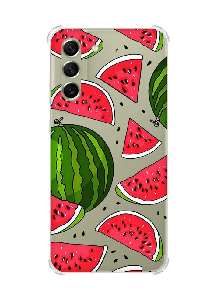 Чехол с утолщёнными углами для Samsung S21 FE:: Арбузы (принт 341) Creative (360701135)