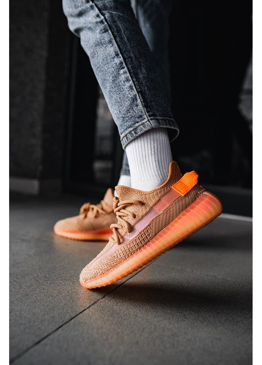 КРОСІВКИ ЖІНОЧІ ADIDAS YEEZY BOOST 350 V2 CLAY АДІДАС ІЗІ БУСТ No Brand помаранчеві демісезони (368857892)