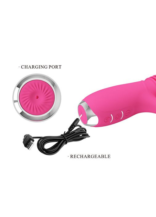 Вібратор-кролик із фрикціями Dorothy, рожевий, 19.7 х 3.3 см Pretty Love (361670338)