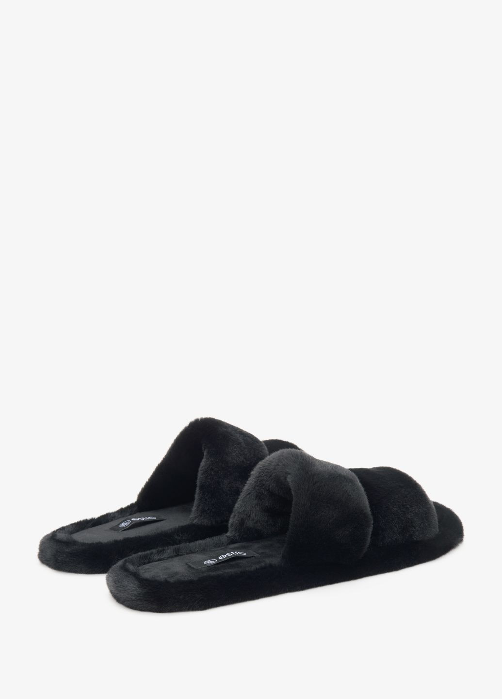 Черные тапочки домашние, цвет черный Estro