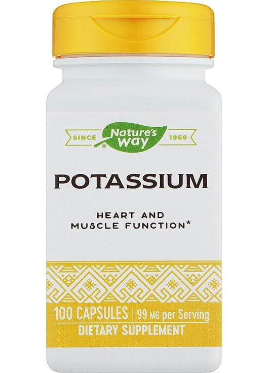 Харчова добавка "Калій комплекс" 99 мг, капсули Potassium Complex 100шт (1455723-34922658) Nature's Way (368654730)