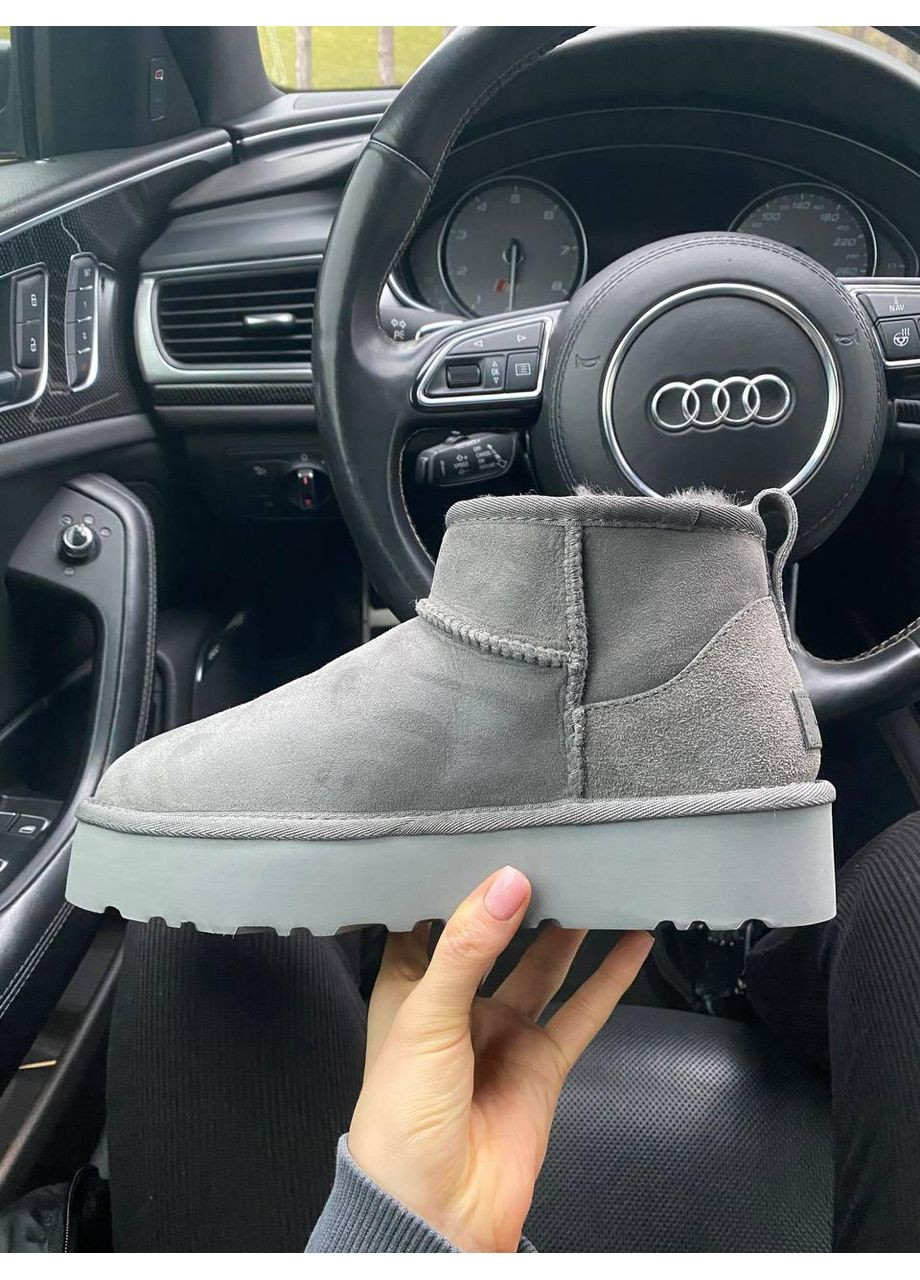 Угі Чоловічі UGG Ultra Mini Platform Grey (Замша) (366196699)