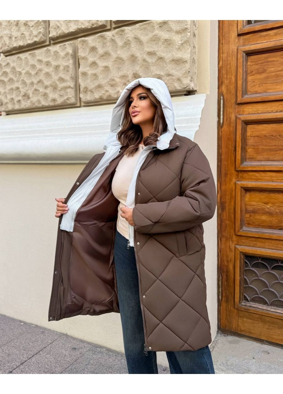 Коричневая демисезонная куртка, цвет коричневый Fashion