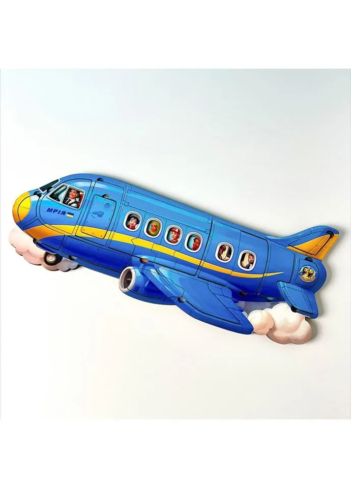 Пазлы деревянные Самолет 50 деталей 47×18 см (IP-177-P-1108) Ubumblebees (401824405)
