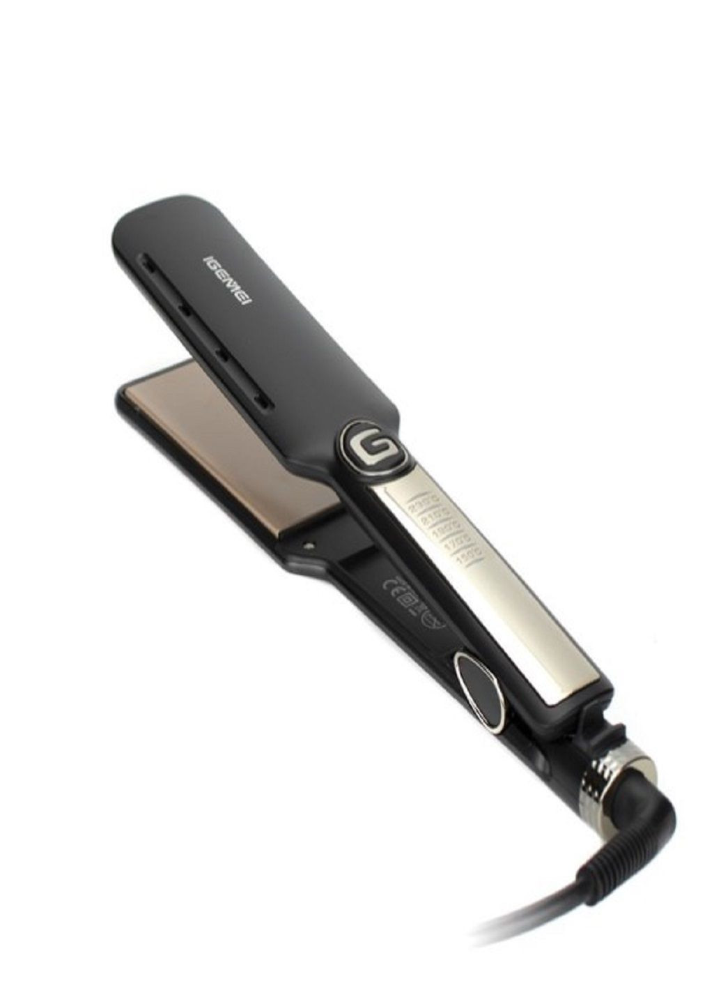 Праска для вирівнювання волосся Gm-450 з регулюванням температури та керамічним покриттям Чорний Gemei (305057690)