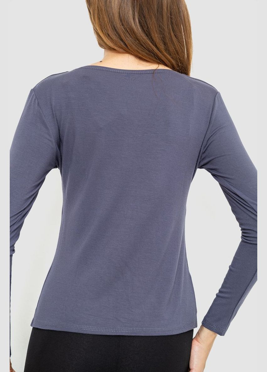 Тонкий жіночий лонгслів, колір електрик, Ager (292865937)