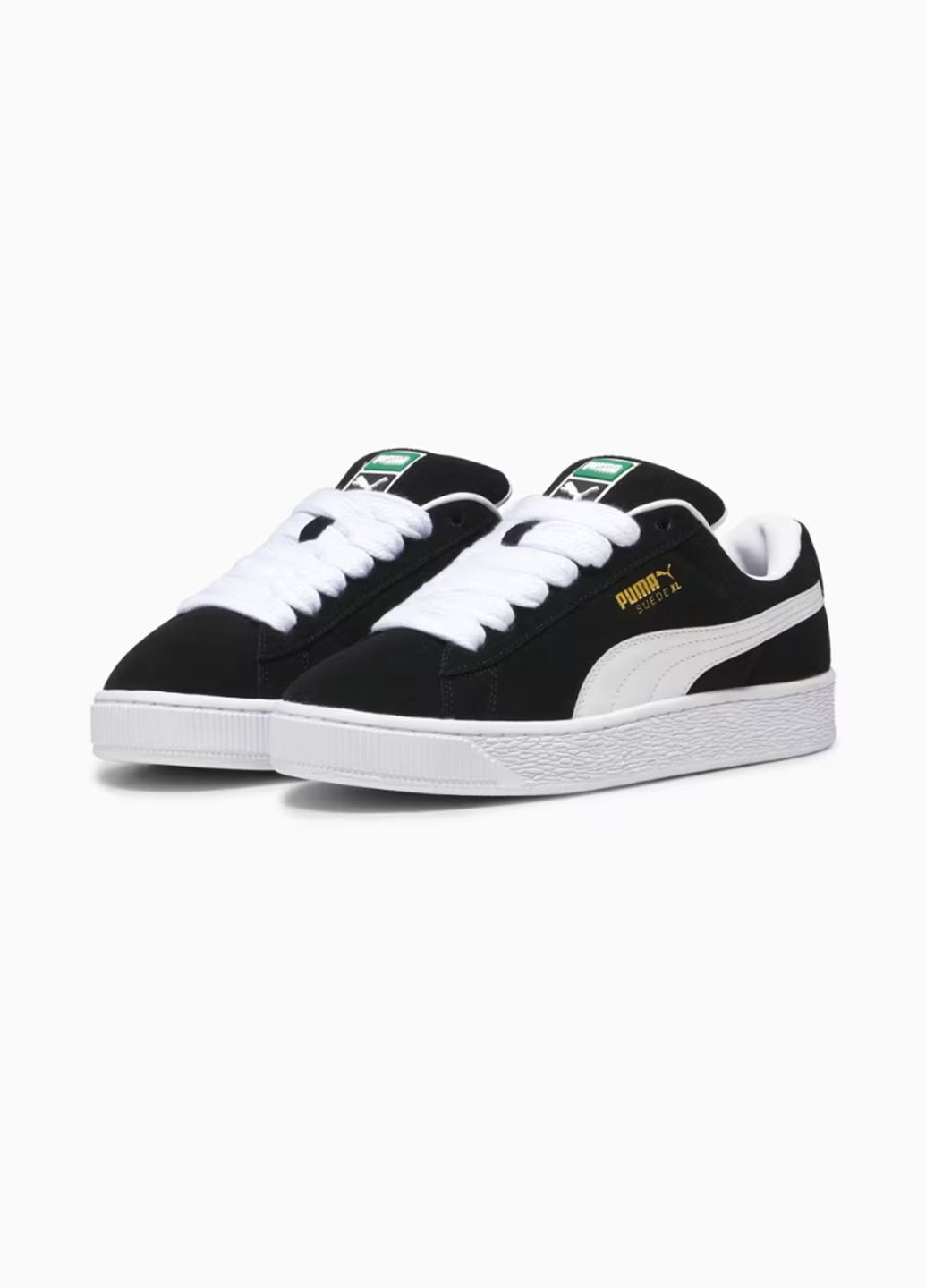 Черно-белые демисезонные мужские кроссовки suede xl black 395205-02 Puma
