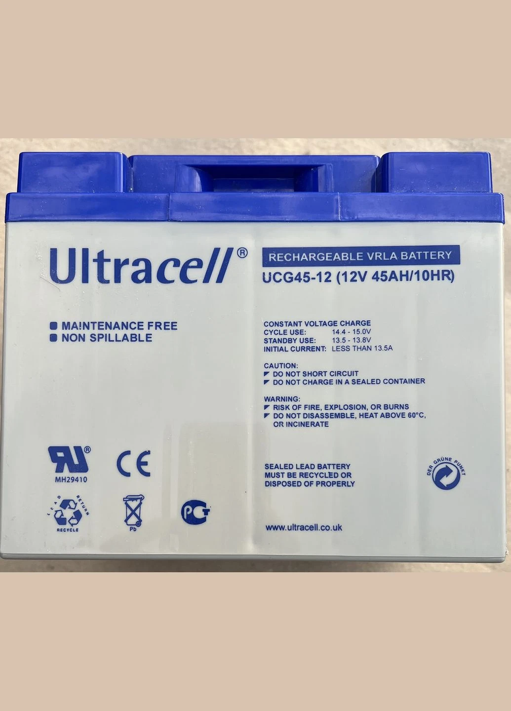 Акумулятор UCG45-12 12V 45Ah DEEP CYCLE Ultracell (382396879)