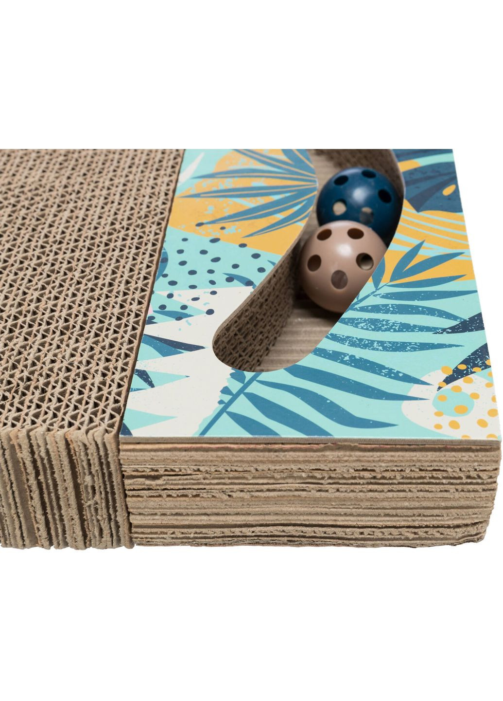 Когтеточка з двома кульками картон 38х5х30 см (4011905480060) Trixie (332880404)