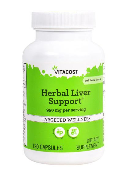 Комплекс для печінки, Herbal Liver Support,, 950 мг, 120 капсул Vitacost (365987633)