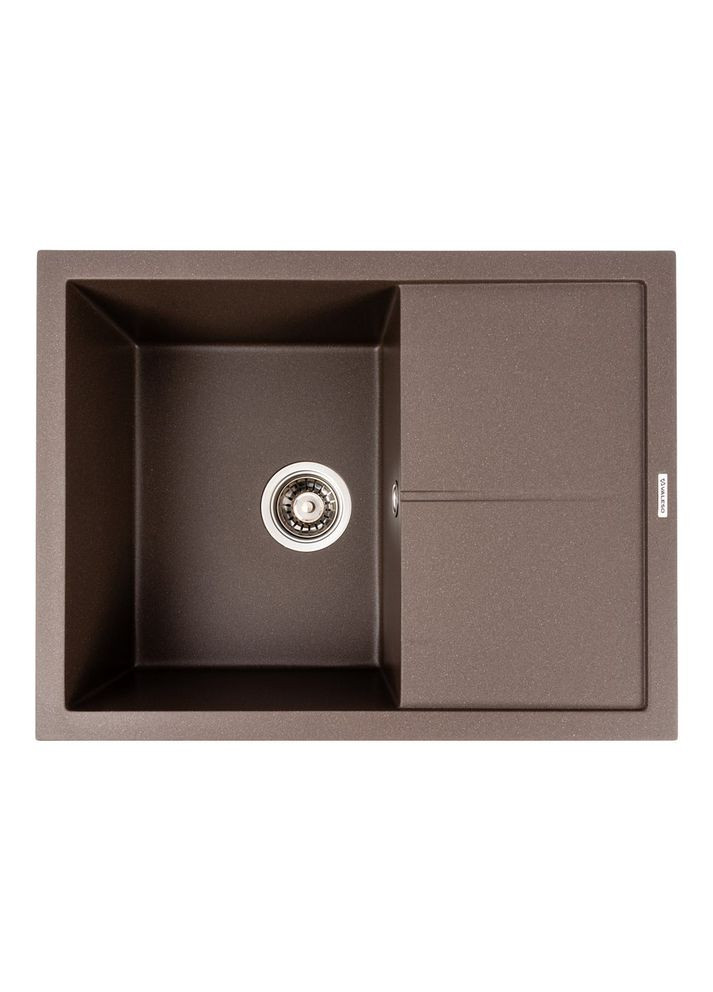 Гранитная мойка для кухни CRIPTA 6550 матовая тёмная скала Valeso (358500899)