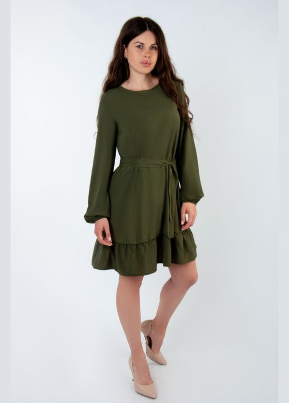 Оливковое (хаки) платье женское 09-3460-97 розово-коричневый Авекстекс