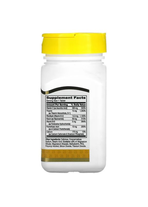 B-Комплекс и Витамин С, B-Complex Plus Vitamin C, 100 таблеток 21st Century (343053095)