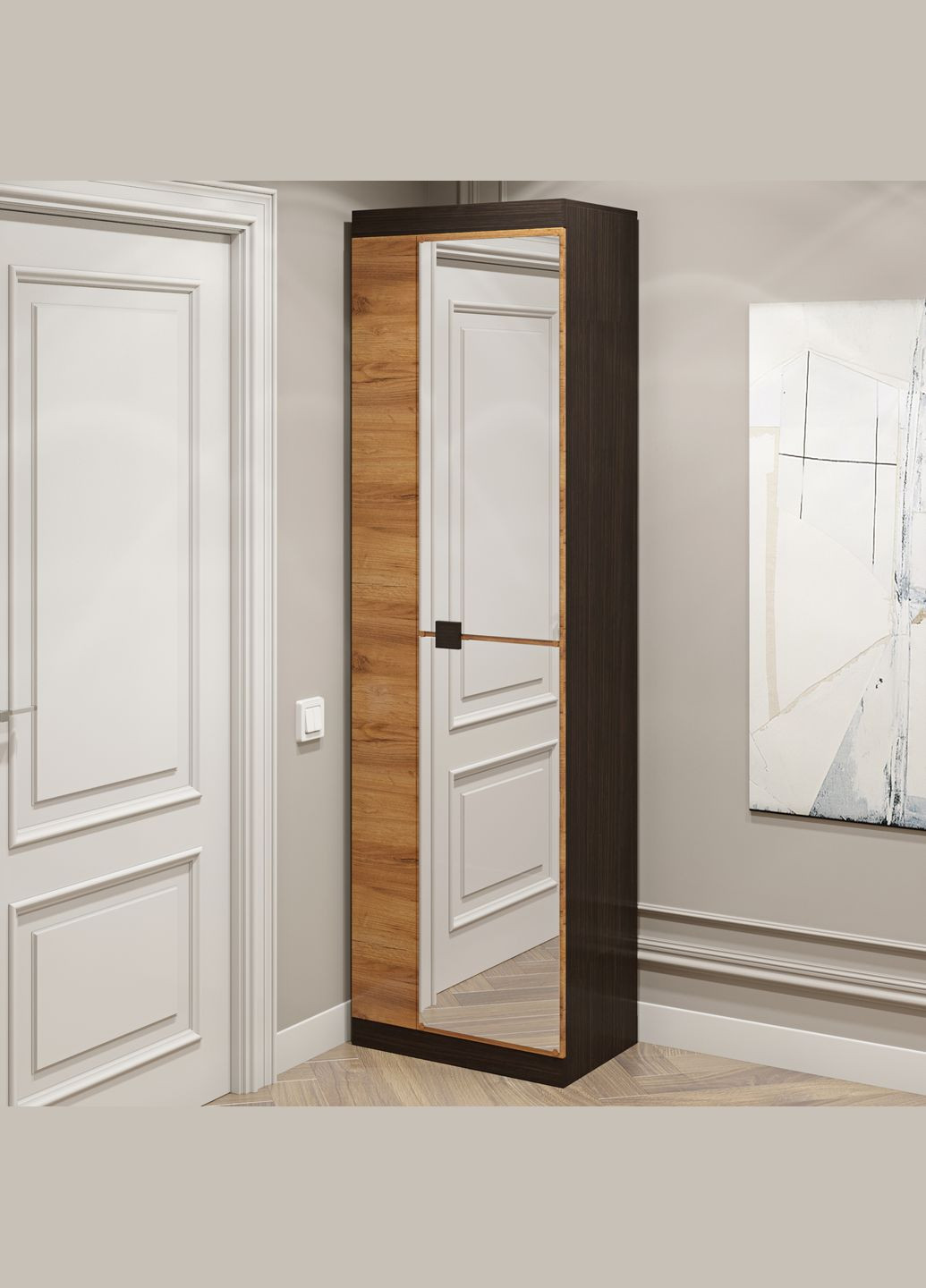 Шафа розпашна Соната-600 з дзеркалом (EVR-2634) Еверест (324066444)