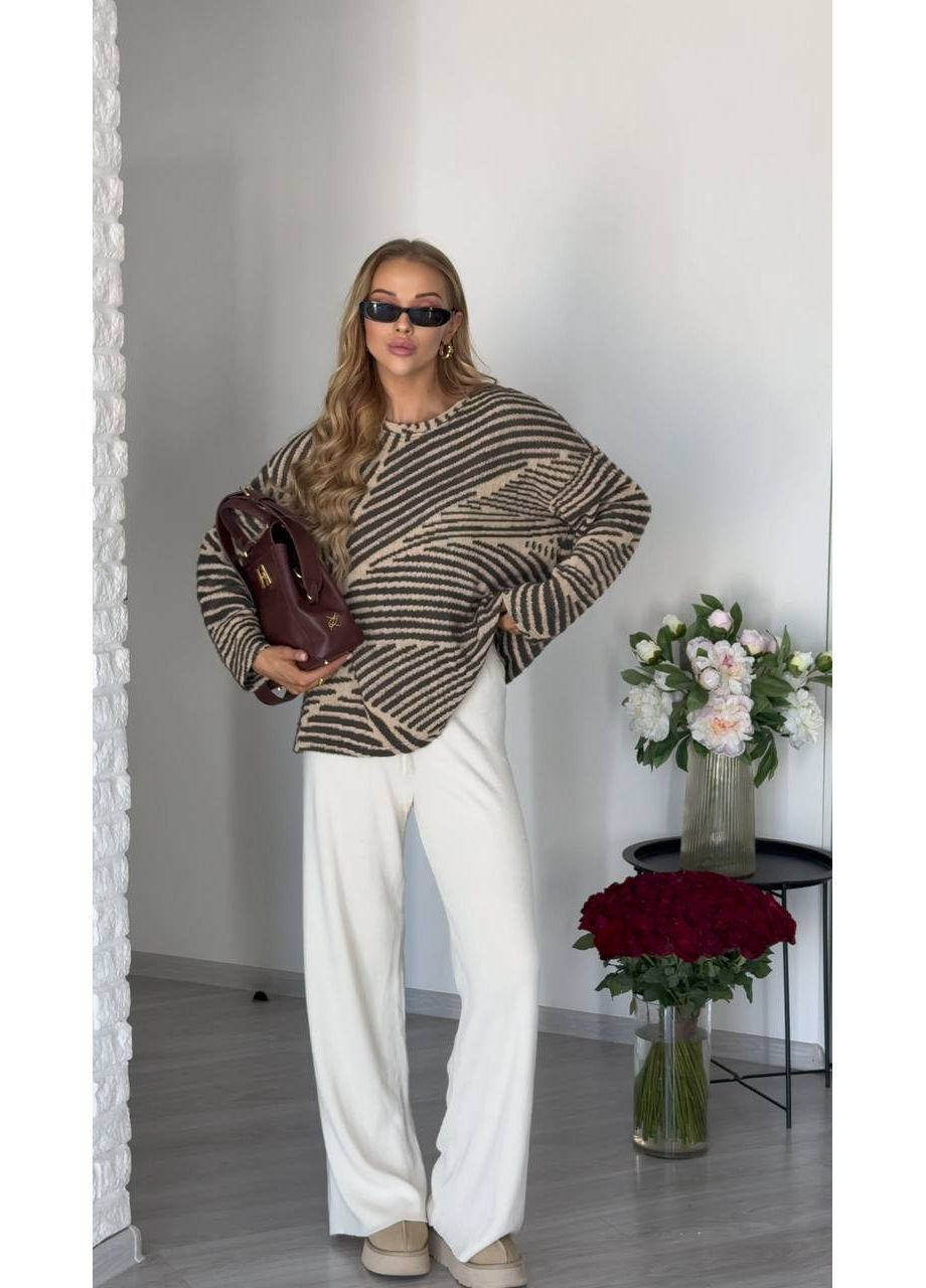 Темно-коричневый демисезонный женский свитер пуловер Avanti