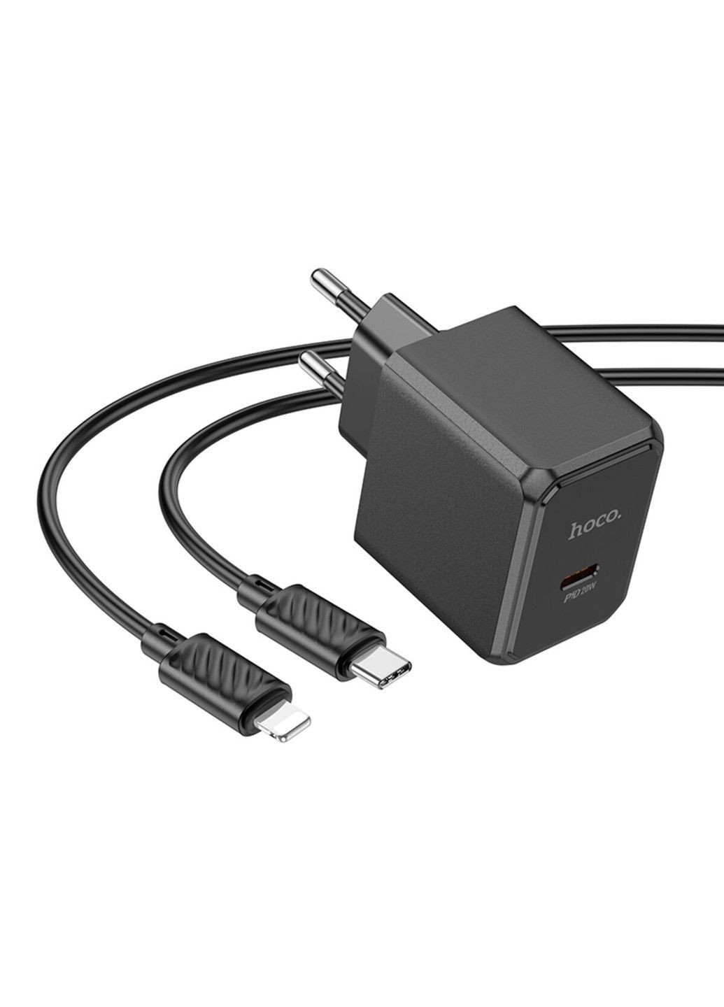 Сетевое зарядное устройство CS13A Ocean single port PD20W Charger Set(C to iP) Black Hoco (369457671)