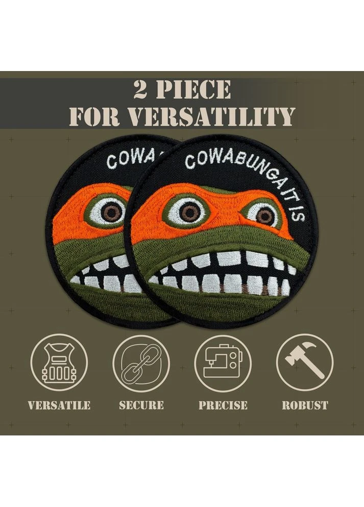 Шеврон нашивка "Cowabunga It Is" 8 см — вишитий патч на липучці, для тактичного рюкзака, жилета IDEIA (386252557)