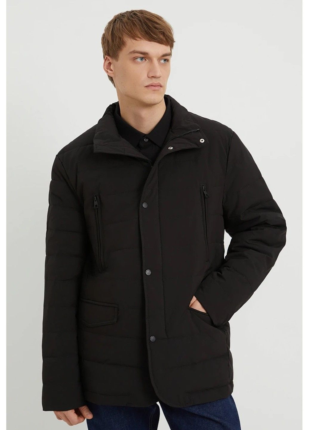 Черная демисезонная куртка fad21072-200 Finn Flare