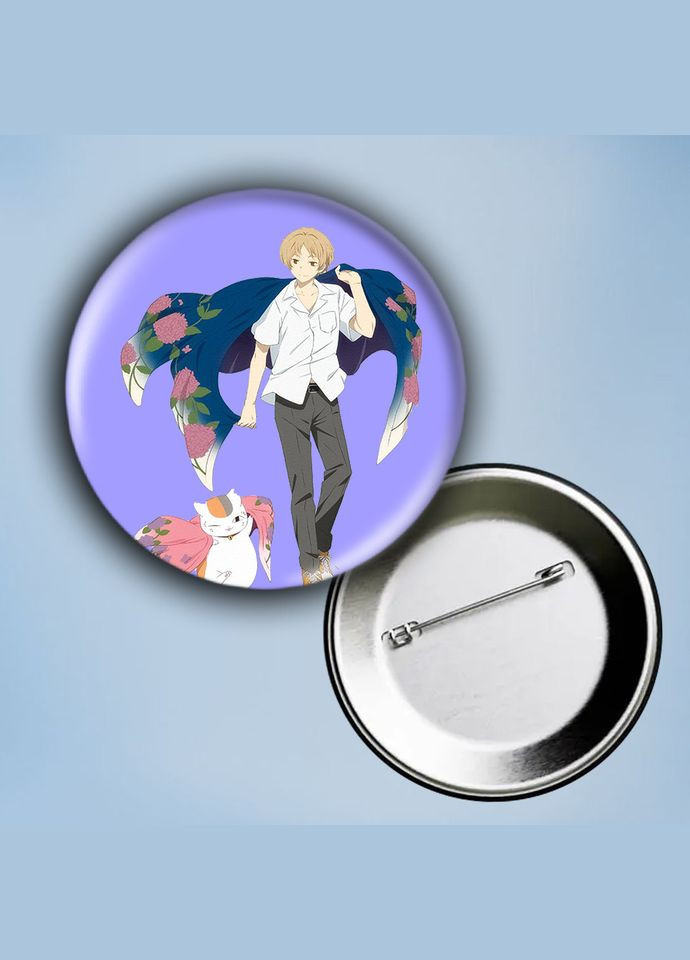 Значок на булавці Аніме Зошит дружби Нацуме #3 металевий 56 мм No Brand (304505939)