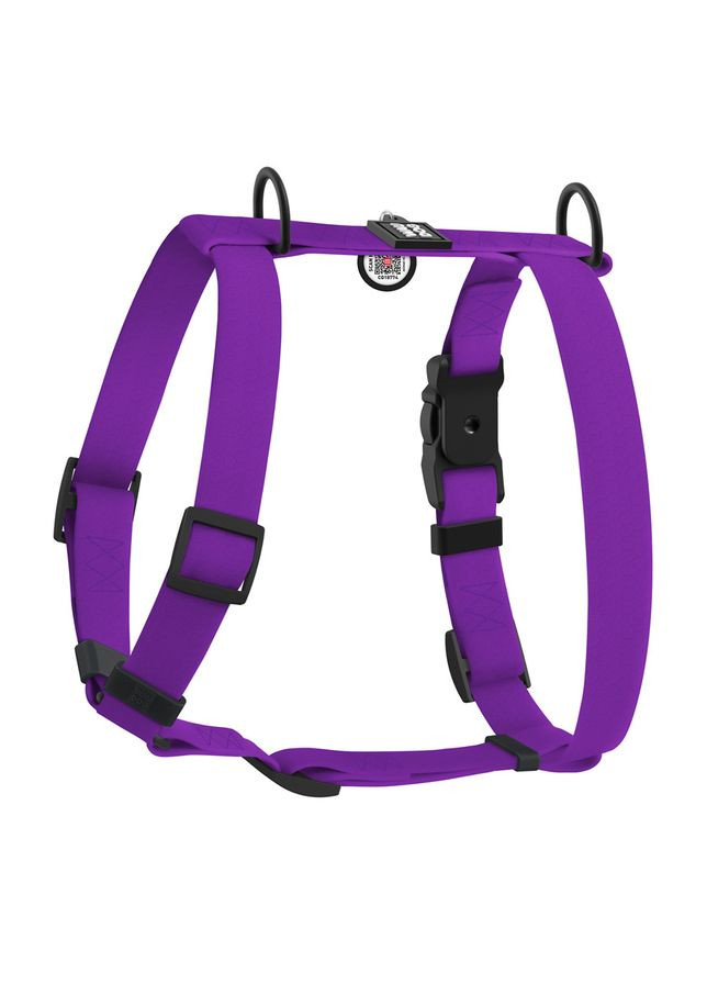 Шлея для собак водостійка анатомічна Н-подібна WAUDOG Magnet з QR-паспортом, магнітна пряжка-фастекс,, Ш 25 мм, А 50-85 см, В No Brand (363199460)