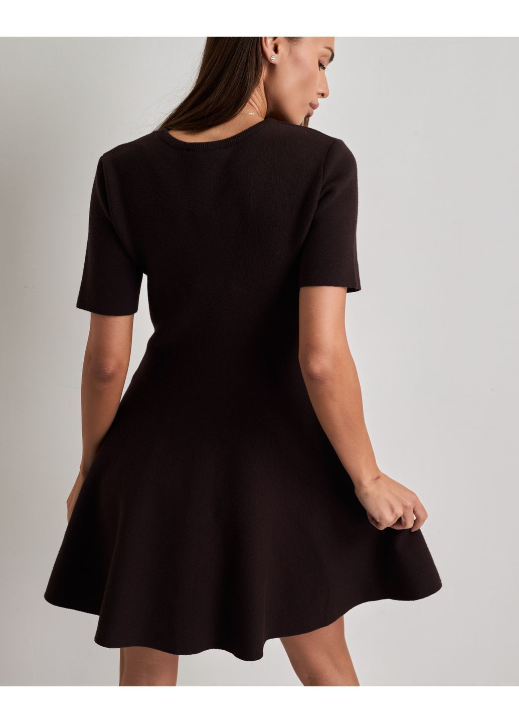 Коричневое кэжуал платье женское коричневое Dilvin