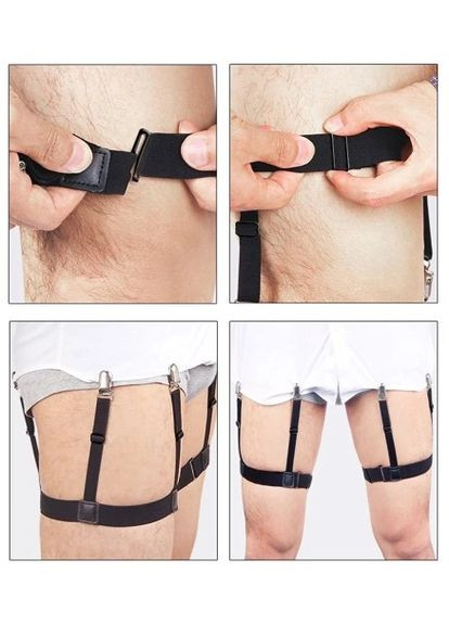 Підтяжки для фіксації сорочки Чорні (0026) No Brand (351366397)