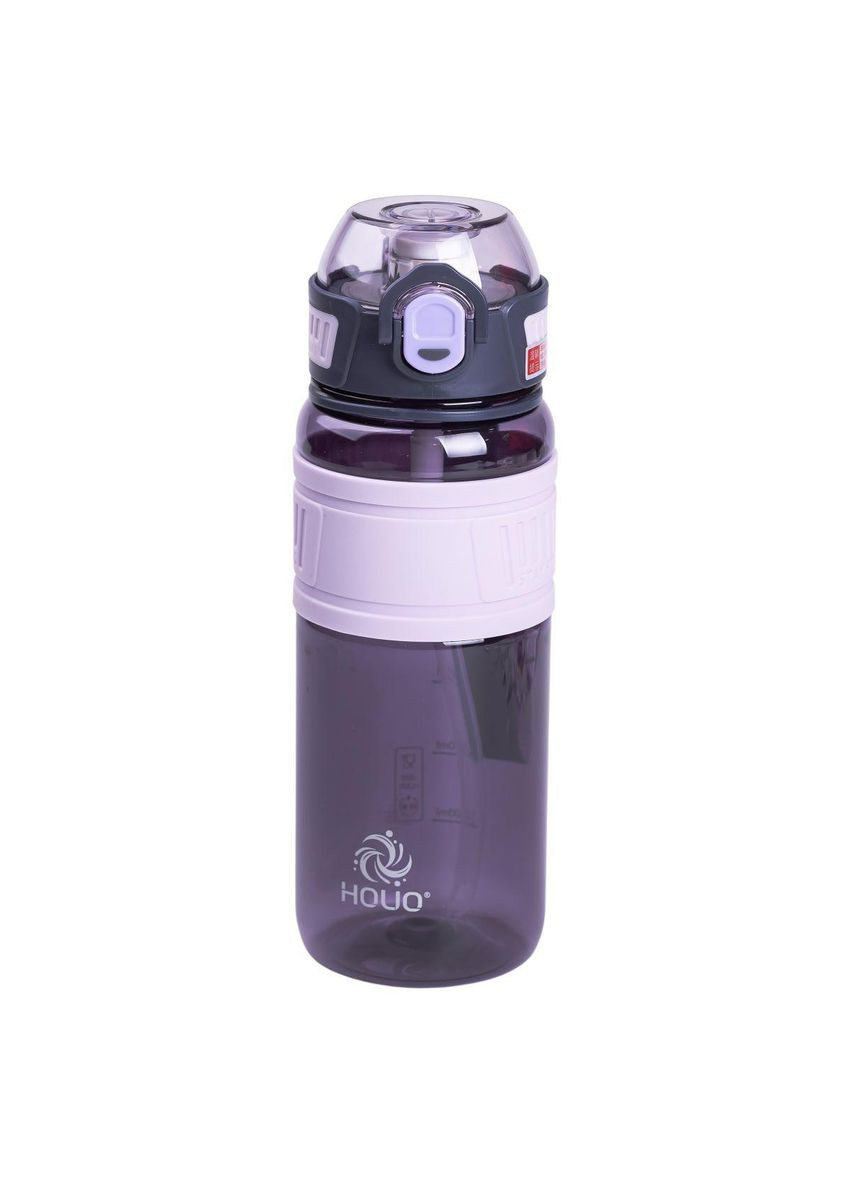 Бутылка для воды с трубочкой и ремешком 750 мл спортивная бутылка 23.5 см Фиолетовая HP-14-34V Yiwu (370974840)