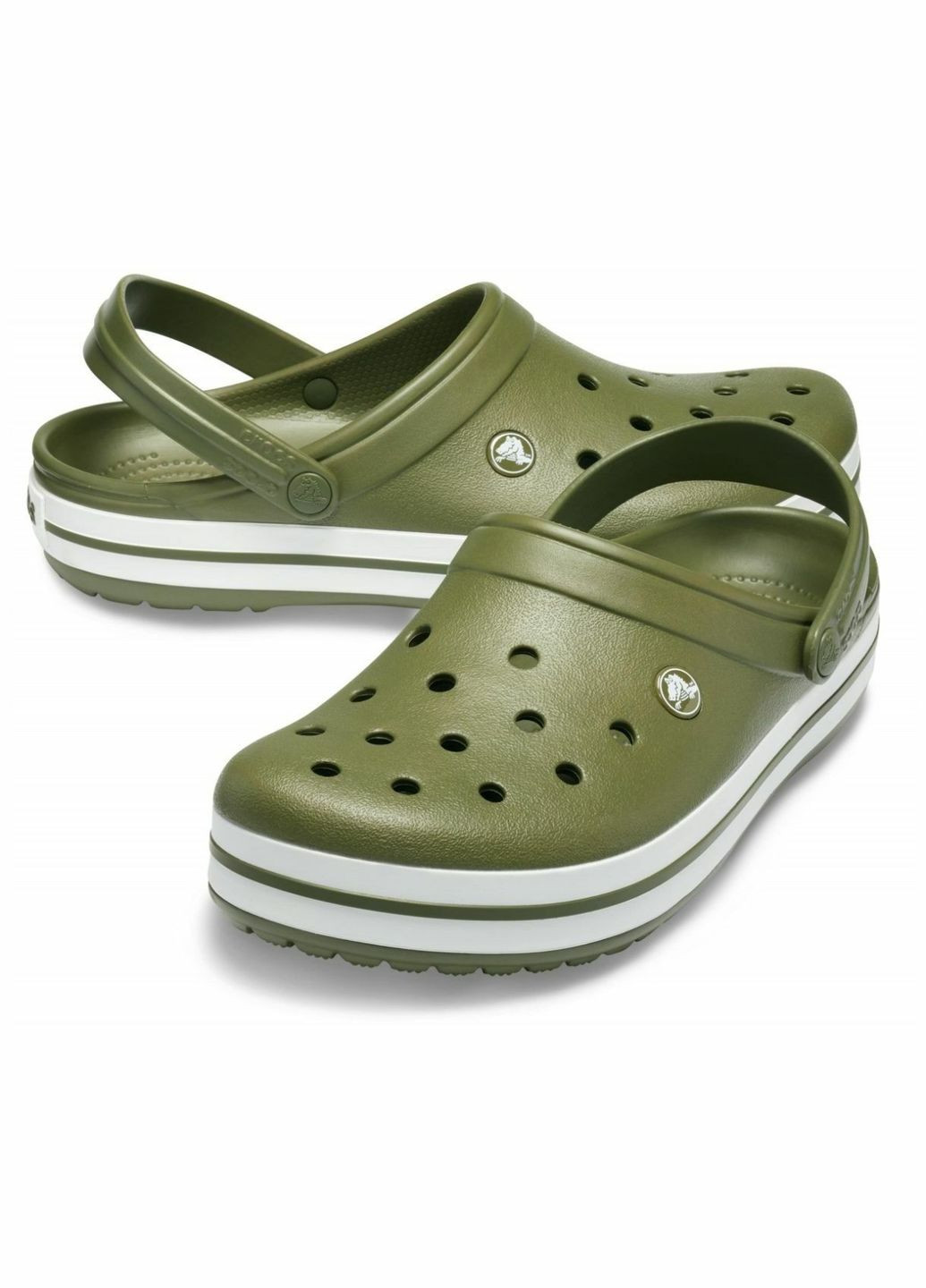 Зеленые сабо crocband clog army green 11016 Crocs