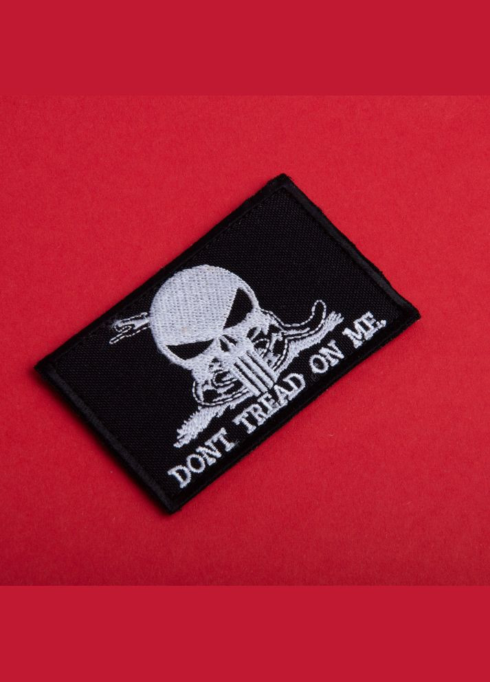 Набор шевронов 2 шт. с липучкой Змея Череп карателей, Don't Tread On Me, Punisher, черный вышитый патч шеврон Atak (301536625)