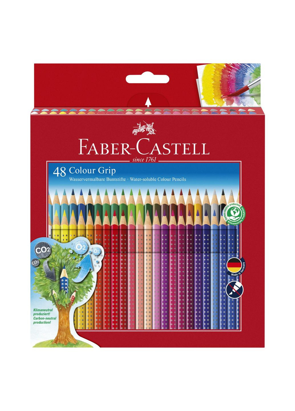 Набор карандашей 48 цв. FABER CASTELL Grip 2001 акварельные трехгранные + аксессуары Faber-Castell (284723149)