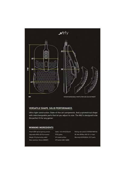 Мышка (XG-M42-RGB-PINK) Xtrfy M42 RGB Pink (366702728)