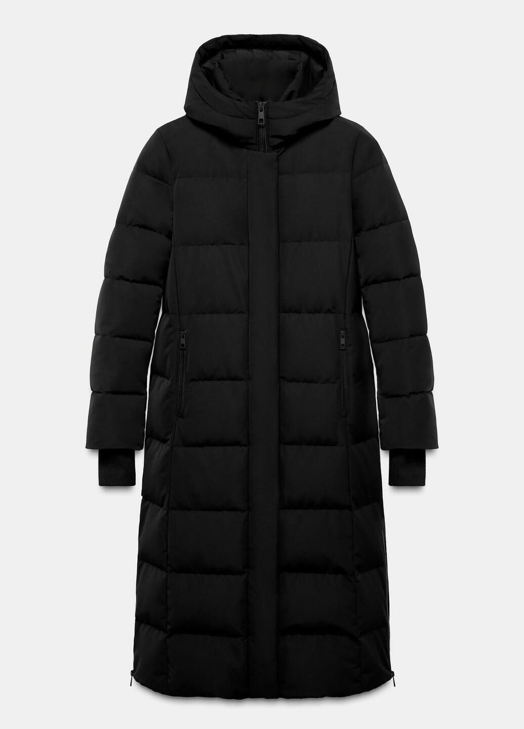 Черный демисезонный Пуховик Zara