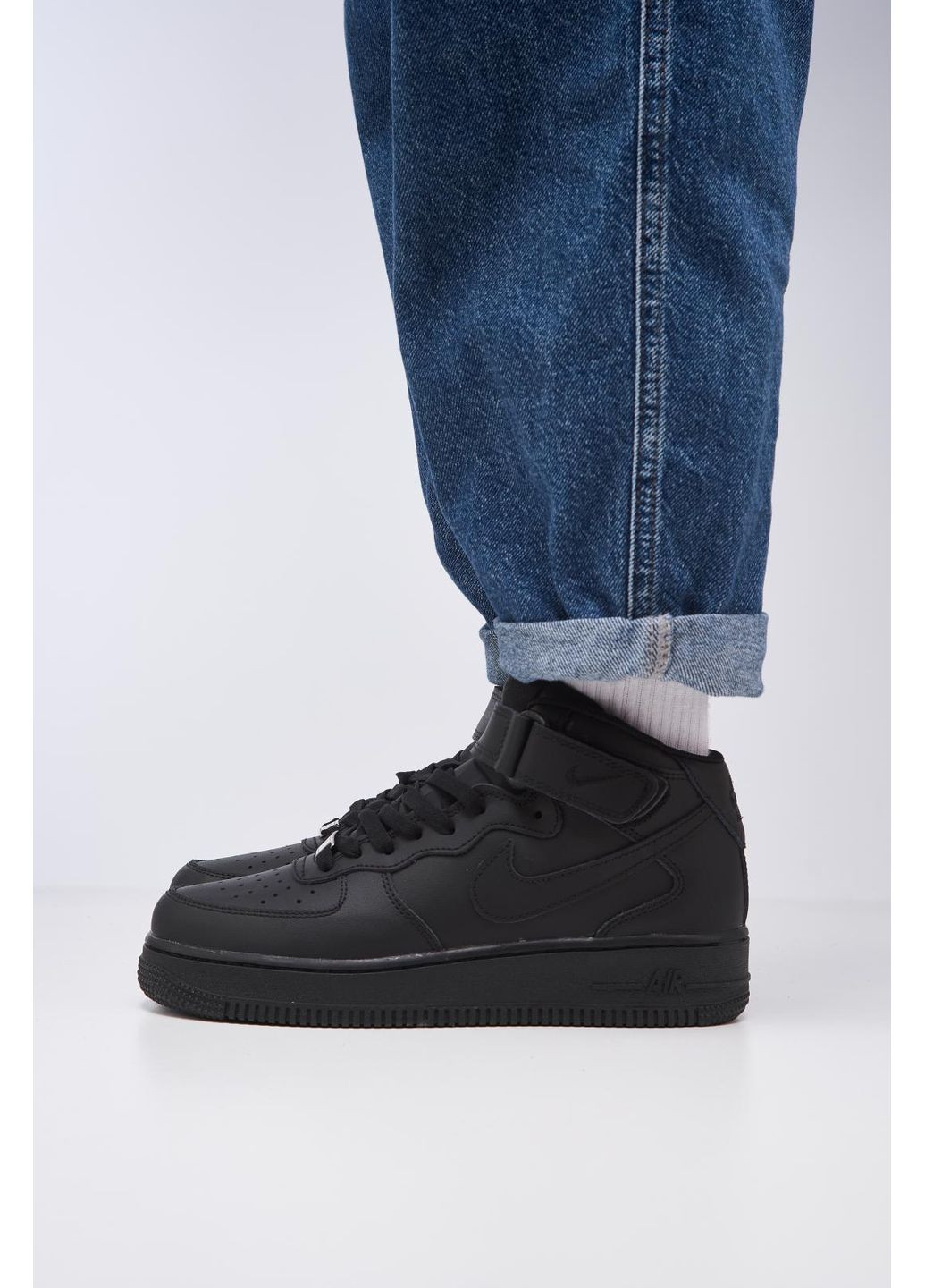 КРОСІВКИ ЖІНОЧІ NIKE AIR FORCE 1 HIGH FUR BLACK НАЙК АІР ФОРС 1 ПРЕМІУМ No Brand чорні зими (367169419)